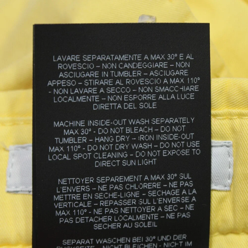 PT Torino NWT Bermuda / Casual Shorts Size 50 (34 US) Solid Yellow Cotton Blend